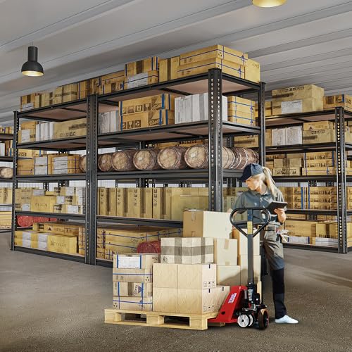 REIBII-72H-Garage-Shelving-2500LBS-Storage-Shelves-Heavy-Duty-Shelving-5-Tier-Metal-Shelves-for-Garage-Shelves-Adjustable-Shelving-Units-and-Storage-for-Closet-Pantry-Shelf-72-H-x-40-W-x-197-D