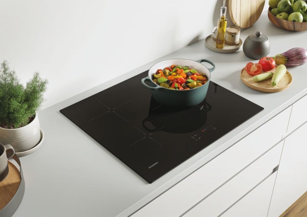 Rosières RI633C/M1 Plaque à induction 3 feux, 60 cm, 7200 W, Booster 3600 W, Double zone, Commandes tactiles frontales, Noir