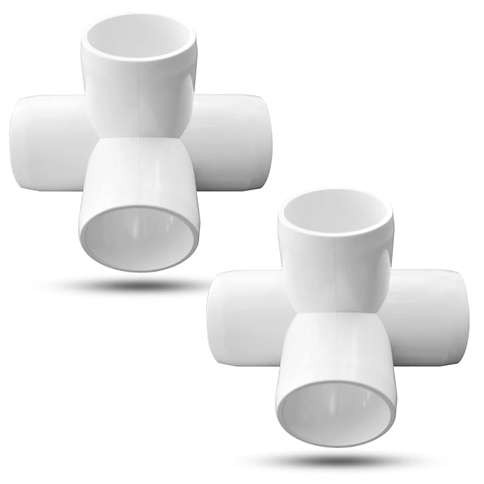 Buy 4PCS 11/2Inch Elbow PVC Fittings, 4Way Heavy Duty PVC Pipe