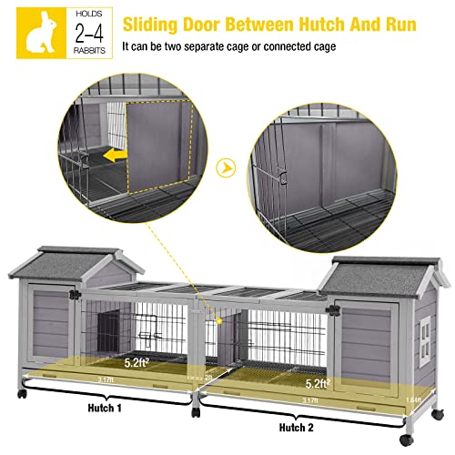 Aivituvin AIR68 Rabbit Hutch Bunny Cage thumb #2