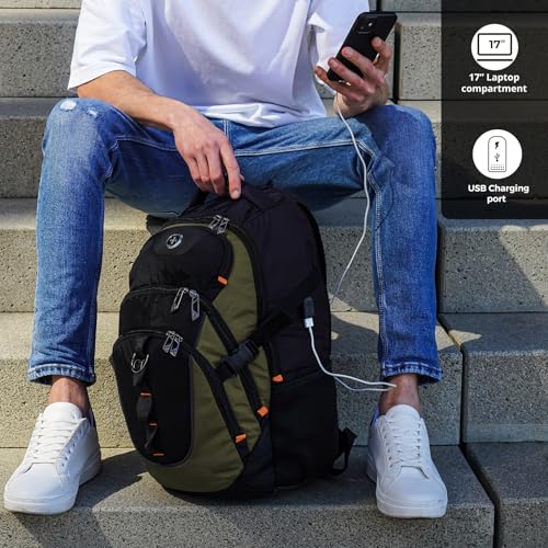 Swissdigital Design Large Business Laptop Backpack with Smart USB Charging Port Travel Backpack Fits 15.6 inches laptops2