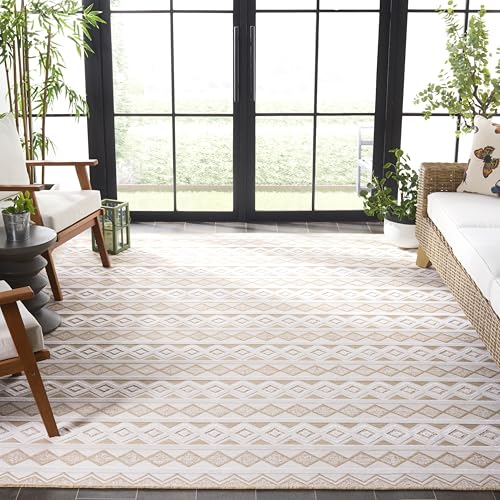 SAFAVIEH Tapete Lavable Outdoor 8 x 10 Natural Ivory miniatura 3