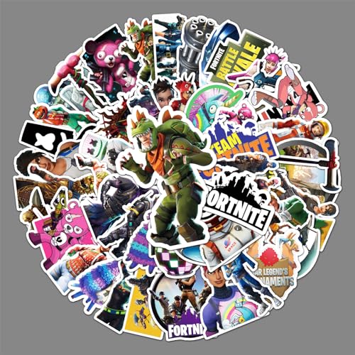 Adkumil 50Pcs Forts Stickers, No Repeat, Waterproof Vinyl, for Kids Teens Girls Forts Theme, Cartoon Style - Image 2