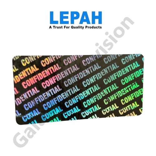 Image of LEPAH Confidential,25mm x 50mm Hologram Stickers, 1800 Pcs | Tamper-Evident