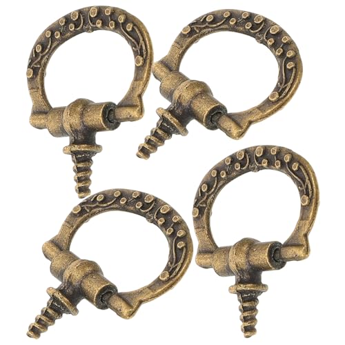 ASAKKURA 10 Mini Tiradores de Aleación Vintage para Cajones y Armarios, Diseño Delicado Borde, Paquete de 10 Piezas para Decoración y Uso Funcional