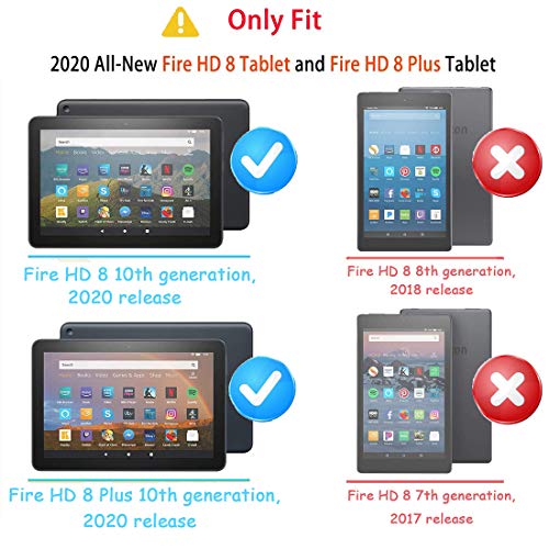 Fire Hd 8 Case For Kids, Oqddqo All-New Kindle Fire 8 Case (12/10Th Generation, 2022/2020 Release), Hollow Corners With Double Shock Absorption, Fire 8 Tablet Case And Fire Hd 8 Plus Case (Blue) #TOP1