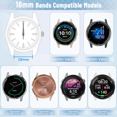 Correa elástica de nylon 18mm para relojes Garmin y Fossil miniatura 2