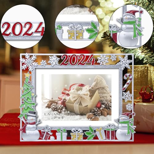 LARAINE-Picture-Photo-Frame-5×7-Metal-2024-Christmas-High-Definition-Glass-Display-Pictures-for-Tabletop-Home-Decorative-Holiday-Gift-Silver-2024 LARAINE Picture Photo Frame 5×7 Metal 2024 Christmas High Definition Glass Display Pictures for Tabletop Home Decorative Holiday Gift Silver 2024