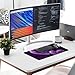 Purple Hearts Desk Mat Non-Slip Laptop Writing Pad Large Keyboard Mousepad with Rubber Base 23.6