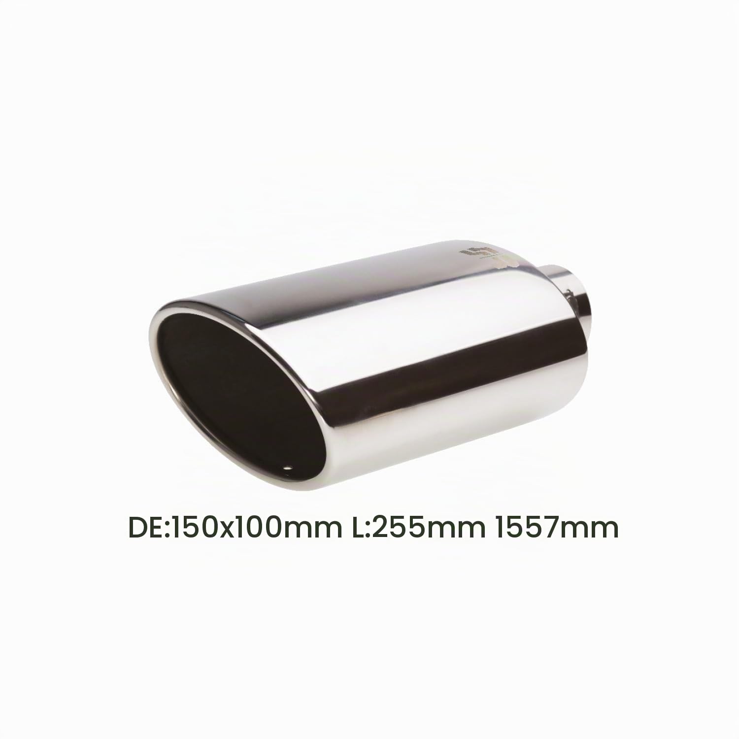 Simoni Racing Embout d'Échappement Ovale/Oblique Inox - 150x100xL250mm - Montage ->54mm