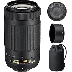 Nikon AF-P DX NIKKOR 70-300mm f/4.5-6.3G ED VR Lens 20062B – (Renewed)