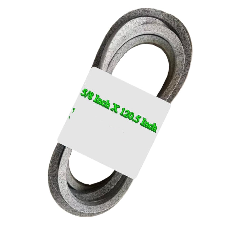 Correa de cubierta de 5/8 pulgadas x 120,5 pulgadas compatible con tractores de césped GX255 GX325 GX345 GX355 LX280 con plataformas de cortacésped de 54 pulgadas