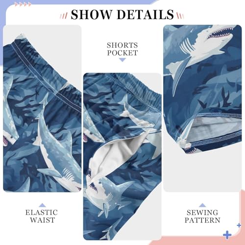 Seamless Sharks with Seaward Pajamas Bottoms with Pockets Comfy Pjs Sleepwear Elastic Waistband Pajamas Pants Lounge Pants4