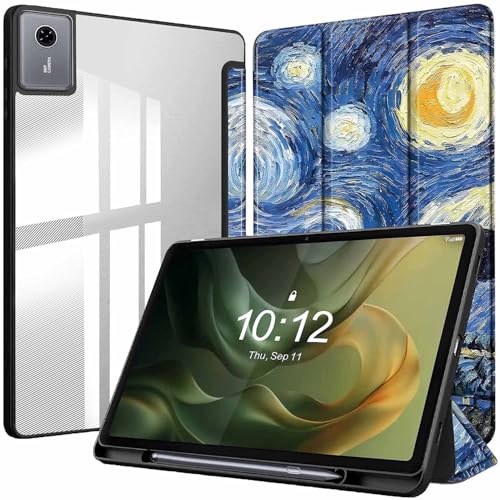 Image of ProElite Cover for Motorola Pad 60 Neo 11 inch 2025, Smart Flip Case Cover for Motorola Pad 60 Neo 11 inch 2025 with Pen Holder, Starry Night [Transparent Back]