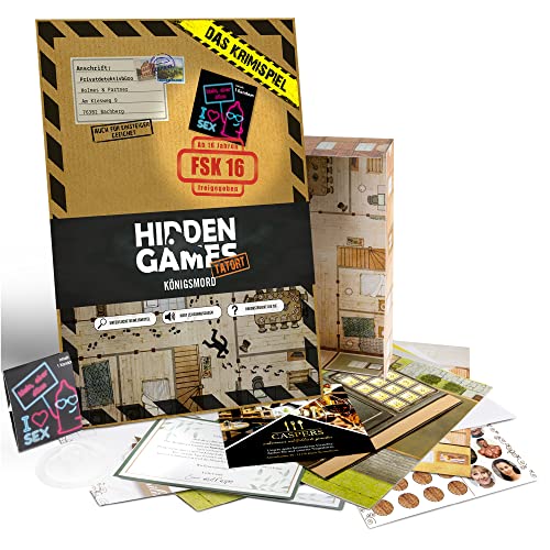Hidden Games Tatort - KÖNIGSMORD - Deutsch - Unser Fall für Einsteiger - FSK16 - Realistisches Krimispiel, spannendes Detektivspiel, Escape Room Spiel Hidden Games Tatort - KÖNIGSMORD - Deutsch - Unser Fall für Einsteiger - FSK16 - Realistisches Krimispiel, spannendes Detektivspiel, Escape Room Spiel