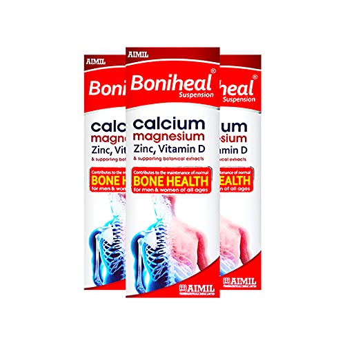 AIMIL Boniheal Suspension Bone & Joint Wellness Reduces pain and inflammation | 200 ML (Pack of 3)