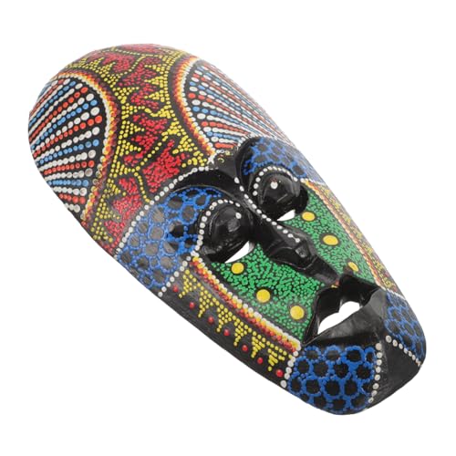 WEKADRIN Esculturas De Máscaras Africanas Mano Adorno Decorativo De Máscara Tribal De Madera Para Interiores Tiki Para Pared