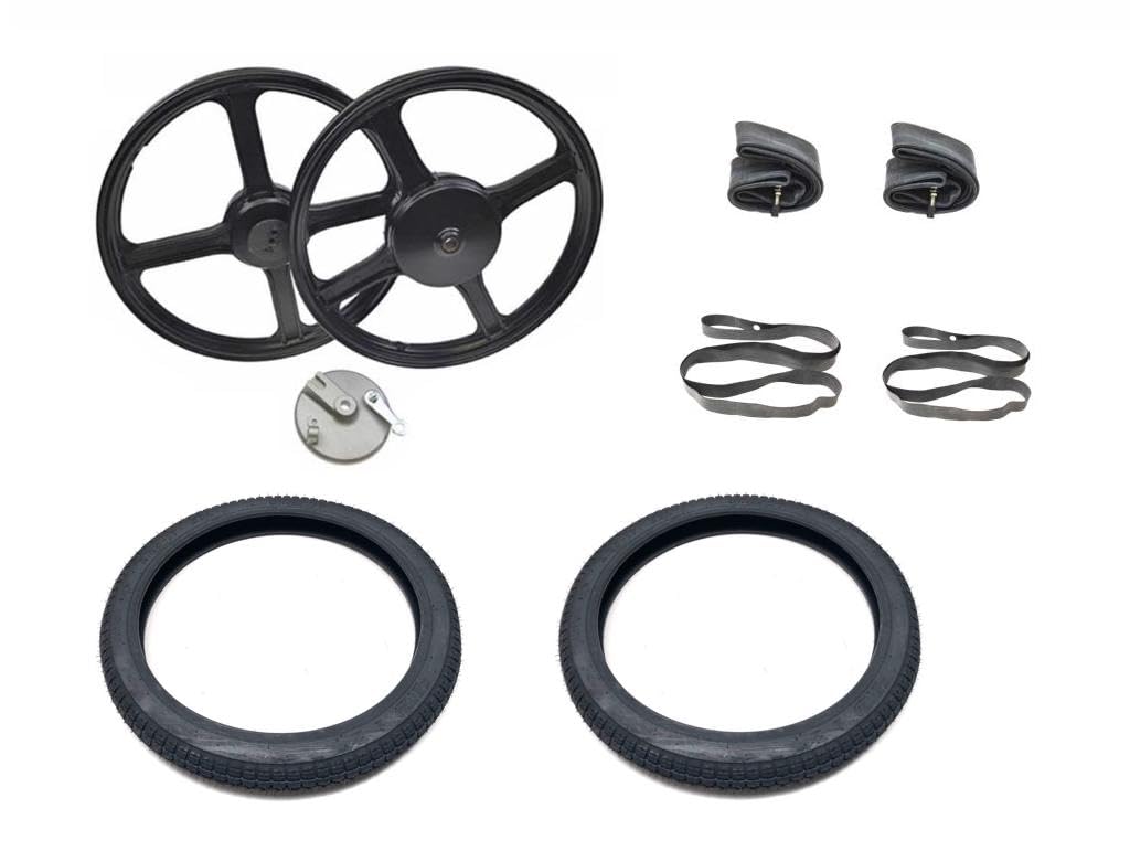 Felgen + Reifen Komplettsatz Schwarz 16" – Passend für Vespa Piaggio Super Bravo, Ciao, Si