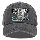 YLLCUM Gym Hat, Funny Washed Cotton Adjustable Embroidered Gym Lovers Baseball Caps, Workout Dad Hat Gifts for Men Black