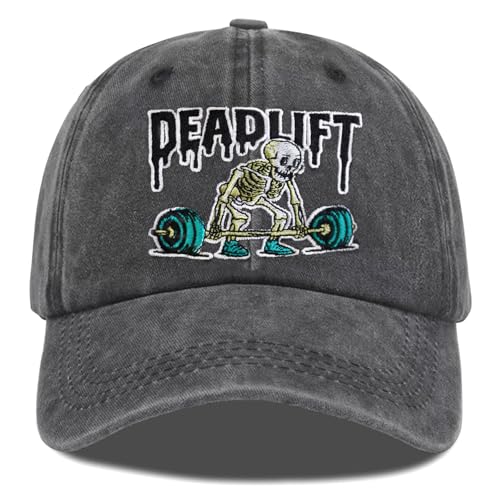 YLLCUM Gym Hat, Washed Cotton Baseball Cap for Men