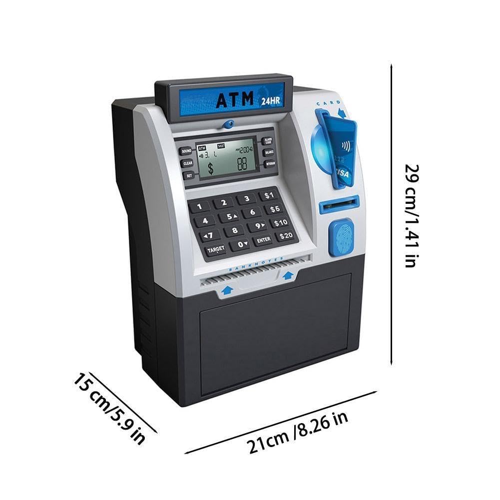 Tenkaybox Tirelire intelligente ATM, tirelire électronique avec mot de passe, carte de débit ATM interactive, numérique avec cochon de banque