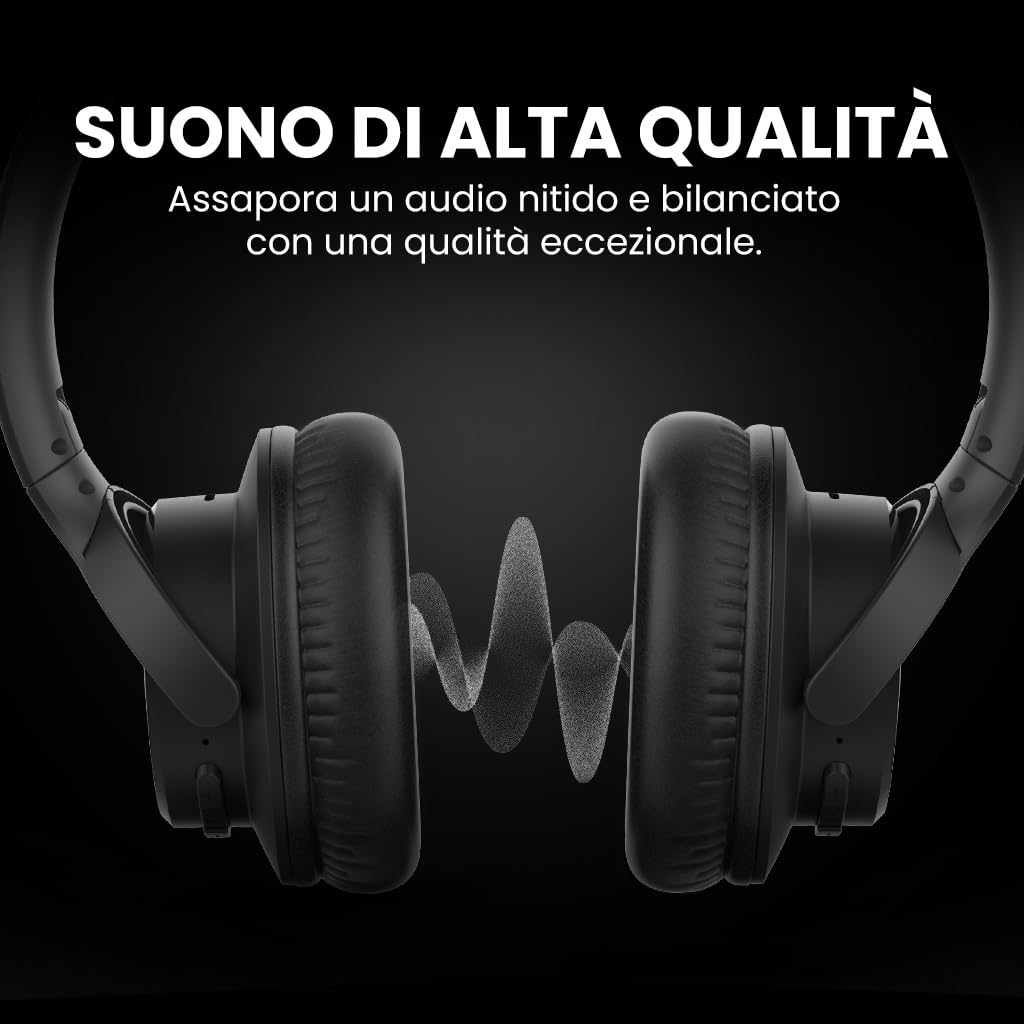 Avantree Ensemble – Cuffie TV Senza Fili Wireless per Anziani con Clear Voice, Base di Ricarica, Configurazione Facile, 35h di Autonomia, Design Confortevole, Compatibili con Ottico/AUX e TV Bluetooth