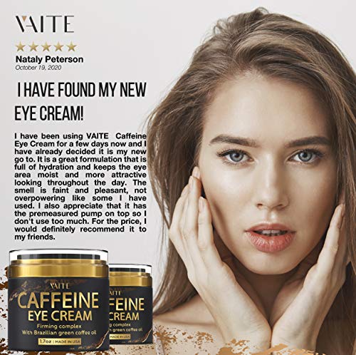 Caffeine Eye Cream - Anti-Aging & Wrinkle Fighting Skin Treatment - Reduces Puffiness & Dark Circle - Eye Lift Cream - Natural Skincare & Toxin Free - Made in USA