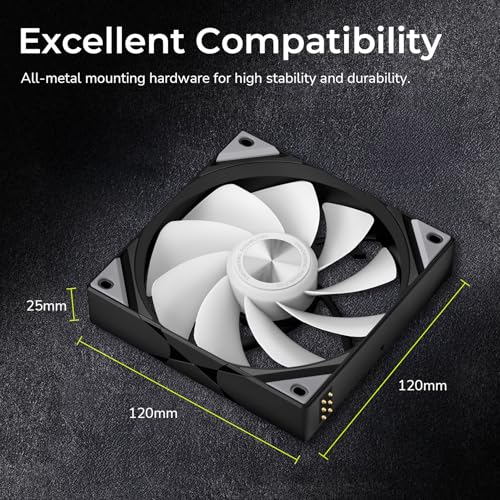 Image of Tryx 120mm Case Fan Reverse Blade ARGB PC Computer Quiet Fan 3in1 Cooler, Upgraded Pogo-Pin Connection with Magnetic Cable,ARGB Gen2 LEDs,New Version ROTA SL,Black