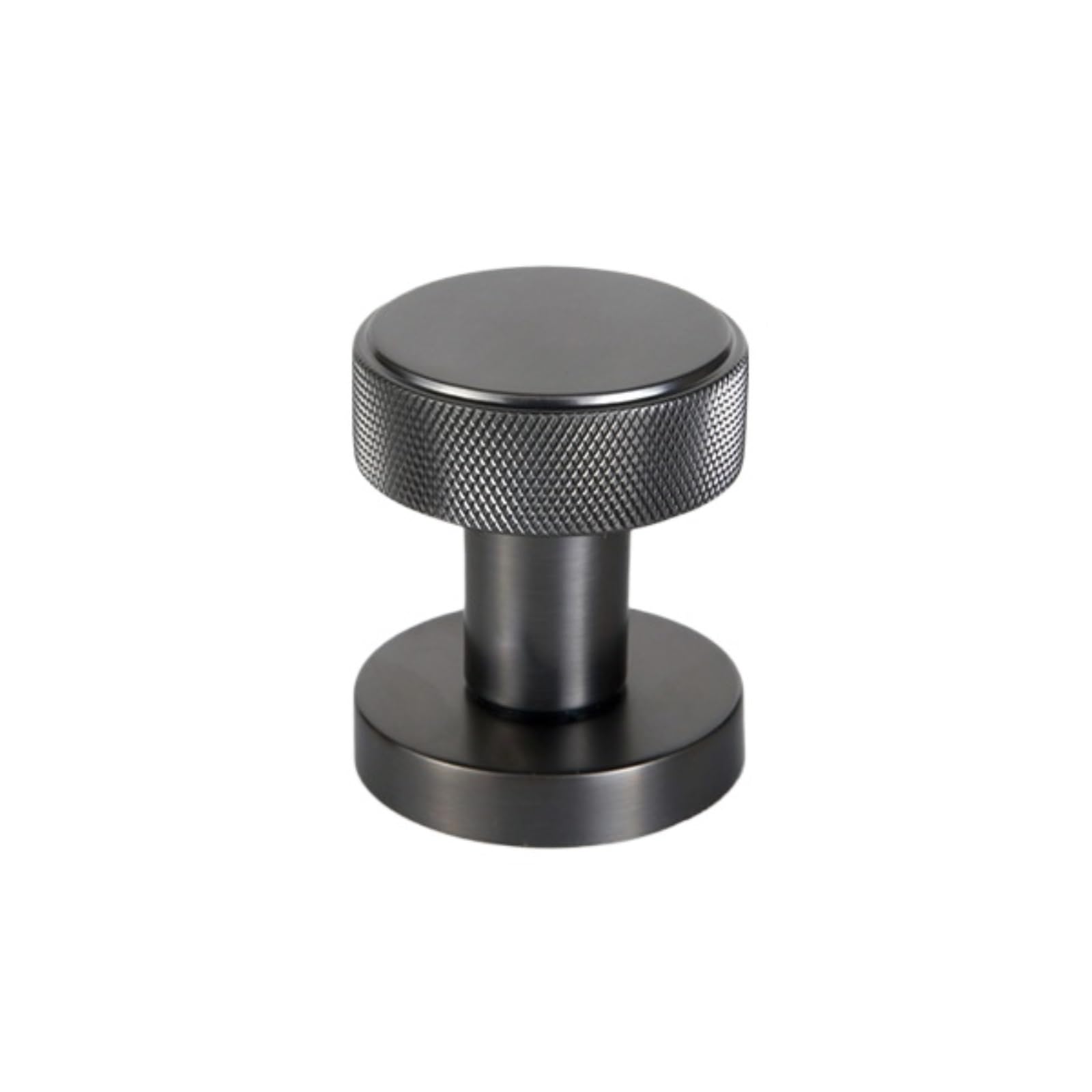 Manija de perilla de puerta de paso Interior for puertas de armario y pasillo, pomo de puerta sin bloqueo, manija única de aleación de Zinc cerradura puerta(Brushed Black)