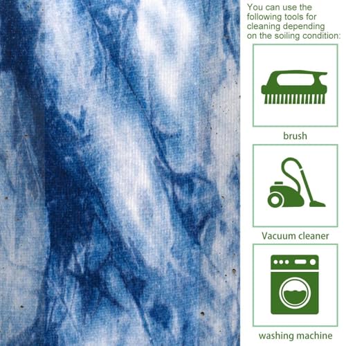 Tapis de cuisine absorbant et lavable texture marbre antidérapant