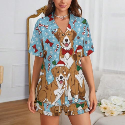 Supdreamc Women's Cotton Pajama Set, Shirt and Pants2