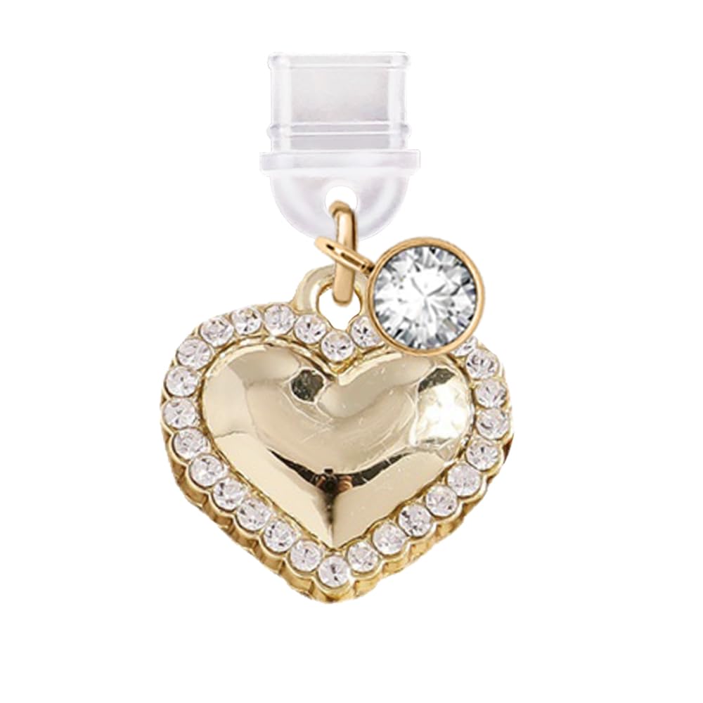 Prise anti-poussière Type-C protège votre port avec un cœur en cristal 3D chic - 8