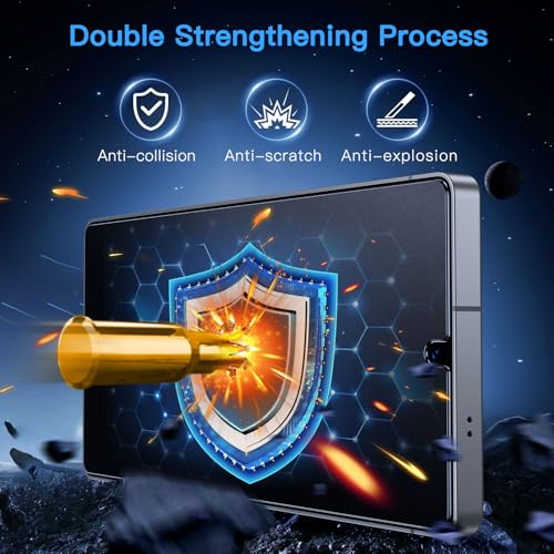 Image of Uyiton for Samsung Galaxy S25 Ultra Matte Privacy Screen Protector | Anti-Fingerprint Anti-Spy Shatterproof Full Coverage Case Friendly 9H Tempered Glass Screen Cover, 2 Pack