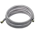 DOZYANT 12 Feet Propane Hose Extension with 3/8" Female Flare on Both Ends, Stainless Braided Propane Gas Line Pipe for RV, BBQ Grill, Propane Tank, Heater and More