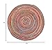 RIANGI - 7' Round Handwoven Jute Chindi Area Rug - Colorful Boho Rugs for Living Room - Hand Braided Multicolor Bohemian Rug for Farmhouse, Bedroom, Dining Room, Classroom, Hallway, Kitchen, Office