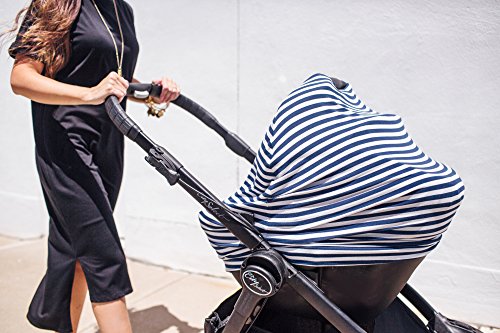 Image of Copper Pearl Nursing Cover for Breastfeeding - Multi-Use Baby Car Seat Canopy, Stroller Shade & Breast Feeding Wrap for Women, Stretchy Breathable Carseat Shawl for Boy or Girl, Sailor