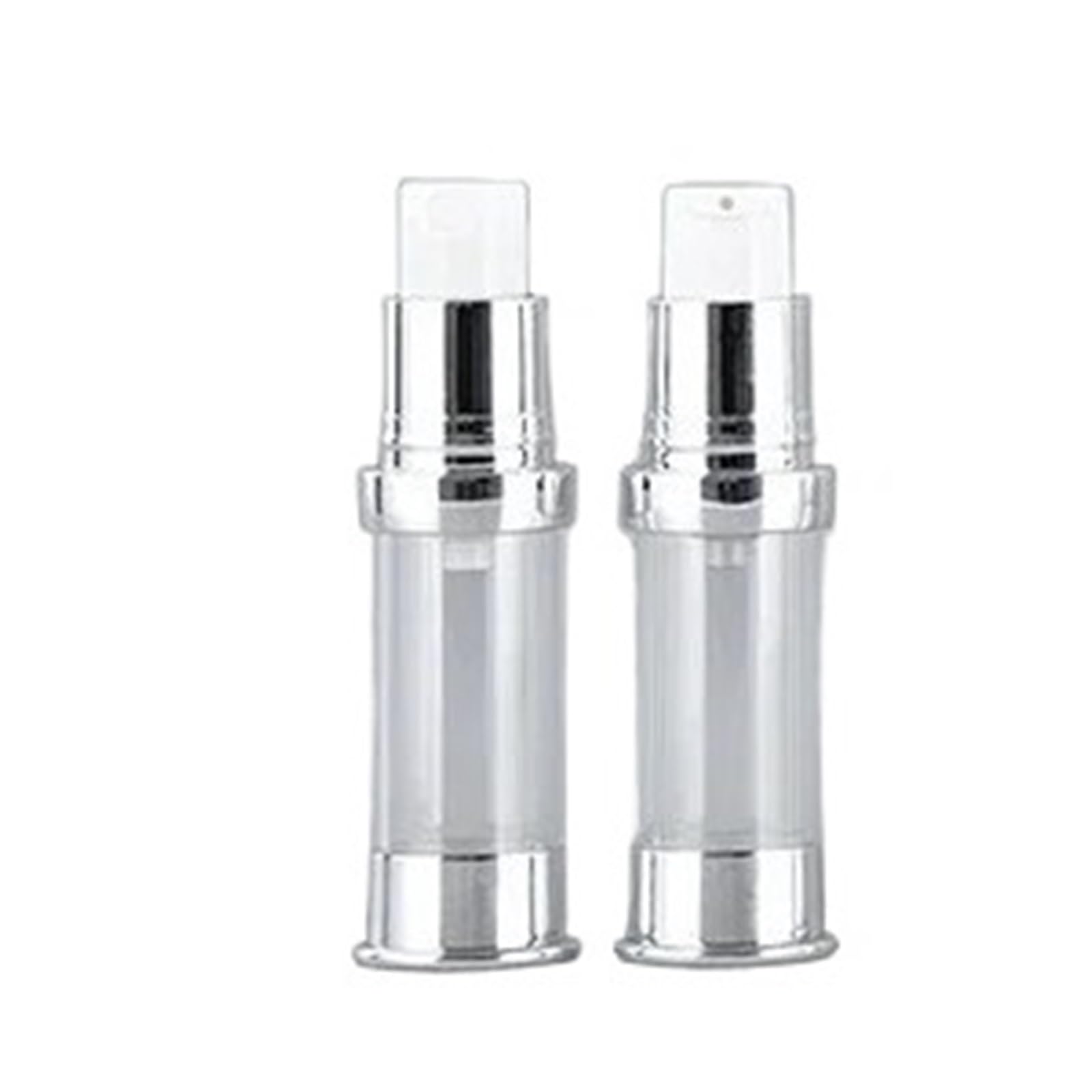 SKPVPOKOYL 5ml 10ml BottleTravel Empty Portable Cosmetics Packaging Bottle(Silver with Translucent 5ml)