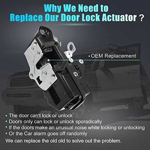 Image of X AUTOHAUX Power Door Lock Actuator Motor Front Right Passenger Side for Chevrolet Tahoe 2007-2009 for Silverado Sierra 1500 2007-2009 25876387 DLA828