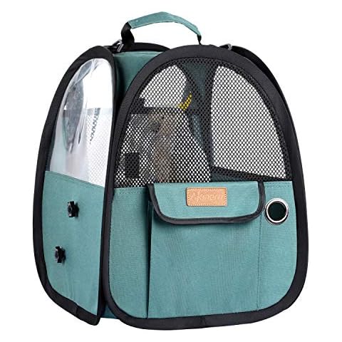 Akinerri Bird Carrier, Travel Bird Carrier, Small Birds Travel Carrier BirdCages with Standing Perch and Bottom Tray Cover