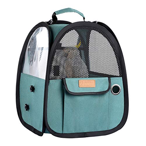 Akinerri Birds Travel Carrier, Small Bird Travel Bag, Transparent Breathable Travel Cage Bird Parrot Carrier, Include Perch And Bottom Tray #TOP2