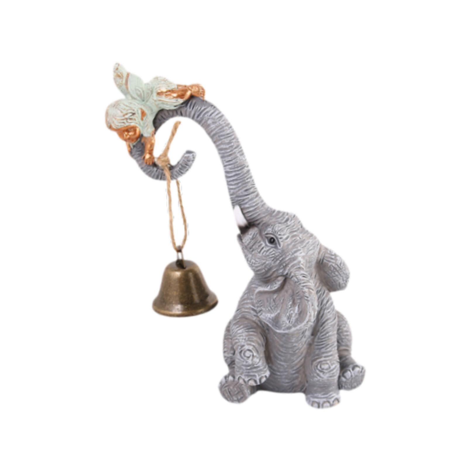PIXZCSA Stylish Living Room Decor Elephant Sculpture Statue Ornament Unique Animal Figurine Whimsical Detail Lawn Courtyard