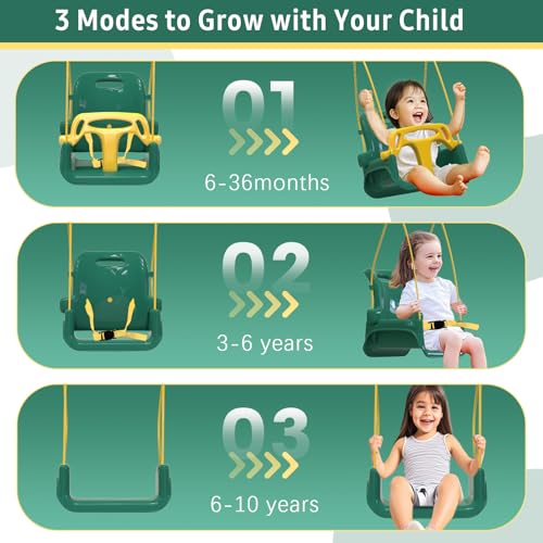 image for Yozoia Taleco Gear 2 in 1 Toddler Swing & Baby Jumper with 4 Sandbags 