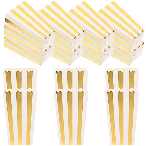 PRETYZOOM Movie Theater Popcorn Box Set 24pcs Paper Snack Containers Party Favor Baking Wrap Boxes for Boys and Girls