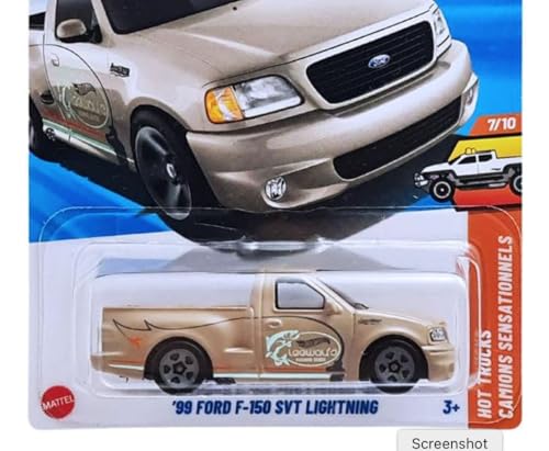 Image of hw Die-Cast 1:64 for Ages 3 and up ('99 Ford F-150 SVT Lightning | Hot Trucks)