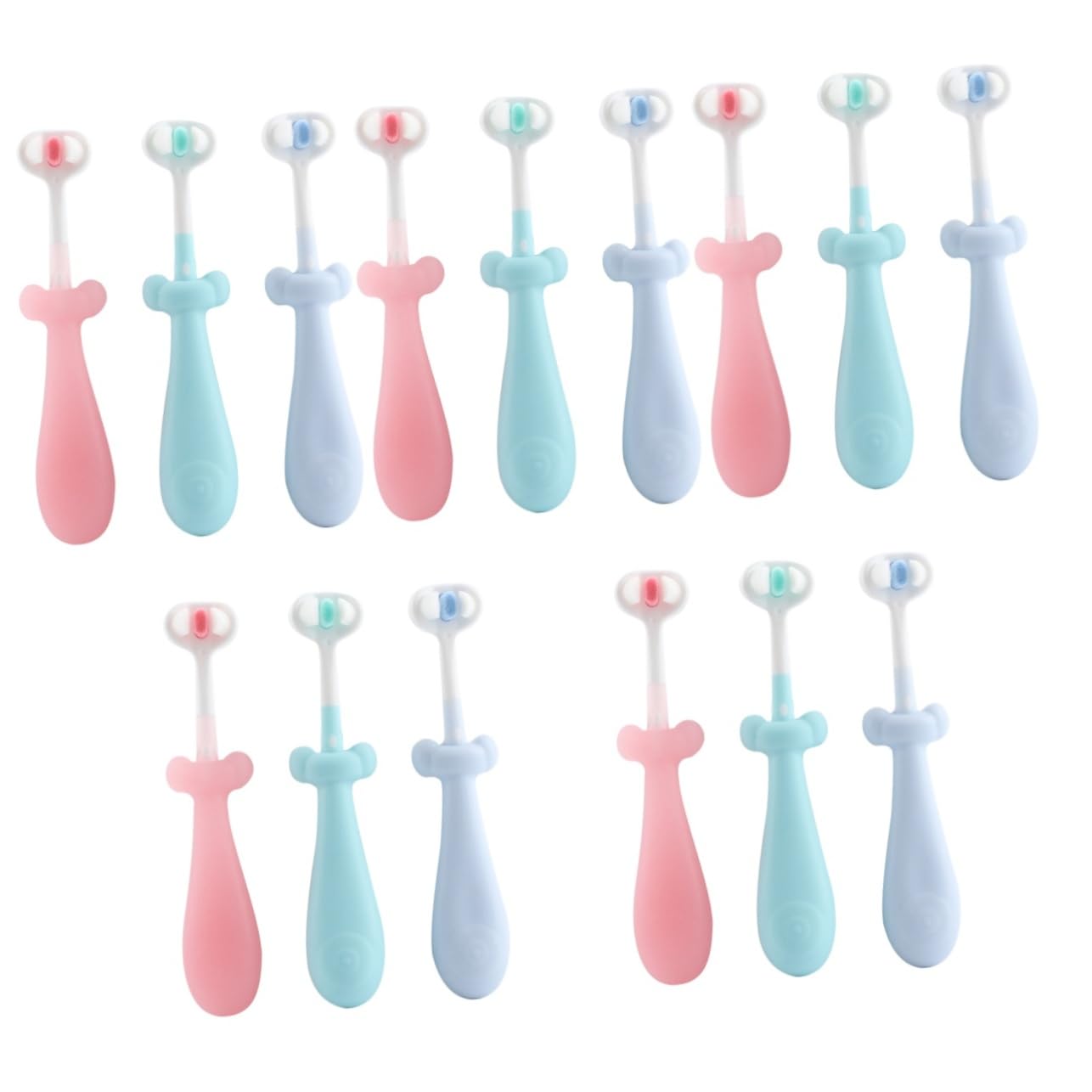 VICASKY 5 Ensembles Brosse À Dents Poigné Dérapant Et Poils Doux Brosse À Dents Manuelle Pour Garçon Fille Design Mignon Et Attrayant 3 Pièces * 5