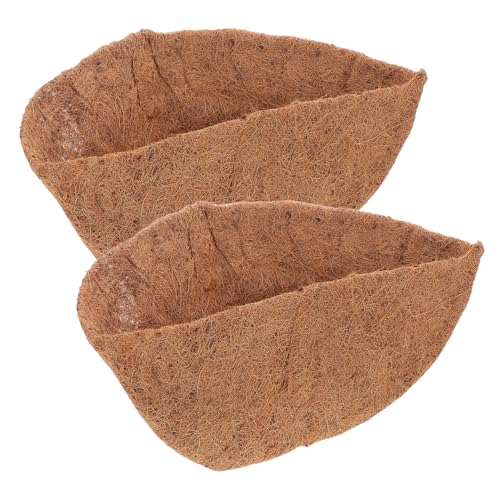 TOYANDONA 2 Piezas Forro de Semicircular para Macetas Colgantes de Liner Natural para Cestas de Jardín y Macetas de Pared Adecuado para Decoración Interior y Exterior