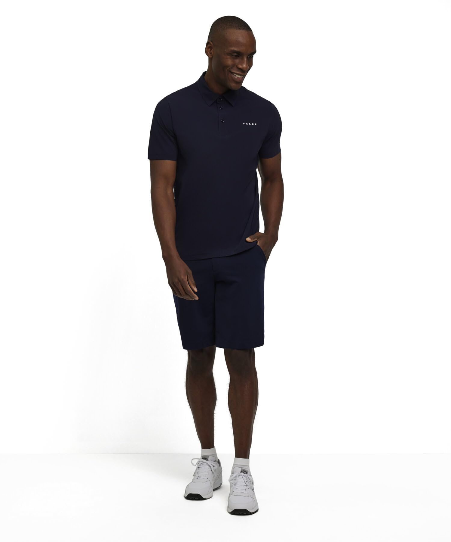 FALKE Męski T-shirt Golf Performance Polo Shirt M PL materiał funkcyjny koszulka polo, 1 sztuka, niebieski (Space Blue 6116), XL