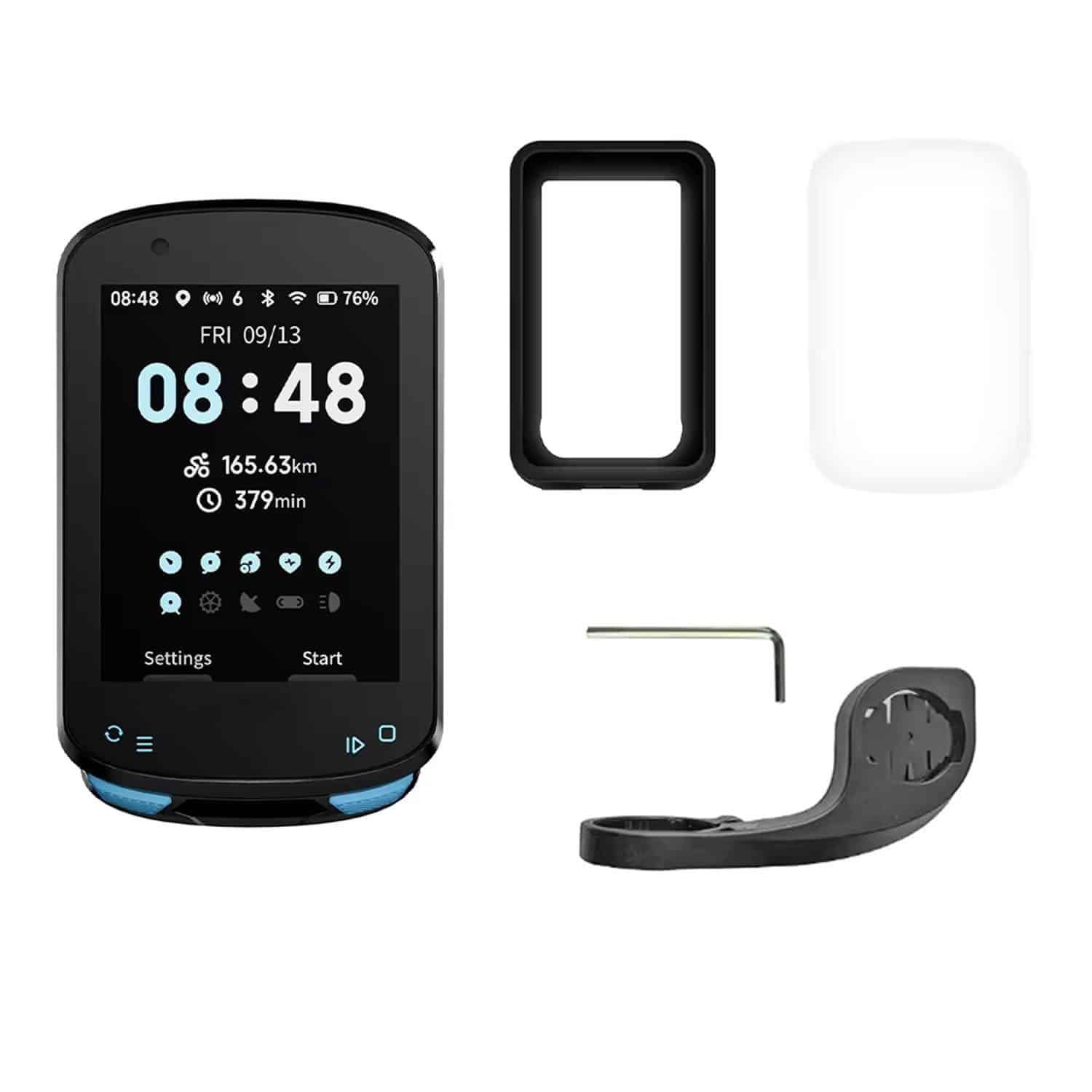 ridelyvo CC600 bezprzewodowy komputer rowerowy z kolorowym ekranem, nawigacja GPS, WiFi i Bluetooth, szybkie pozycjonowanie 5s, bezpłatny trening w pomieszczeniach