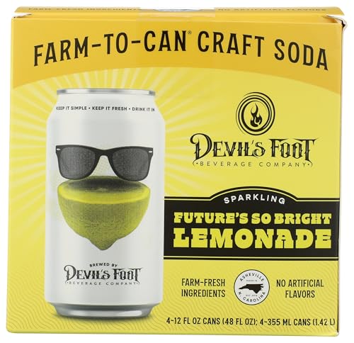 Devils Foot Beverage Sparkling Lemonade 4pk, 12 FZ