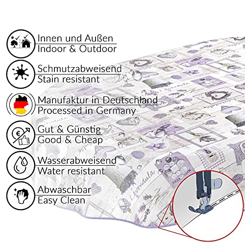 Anro, tovaglia lavabile, per grandi tavoli, in